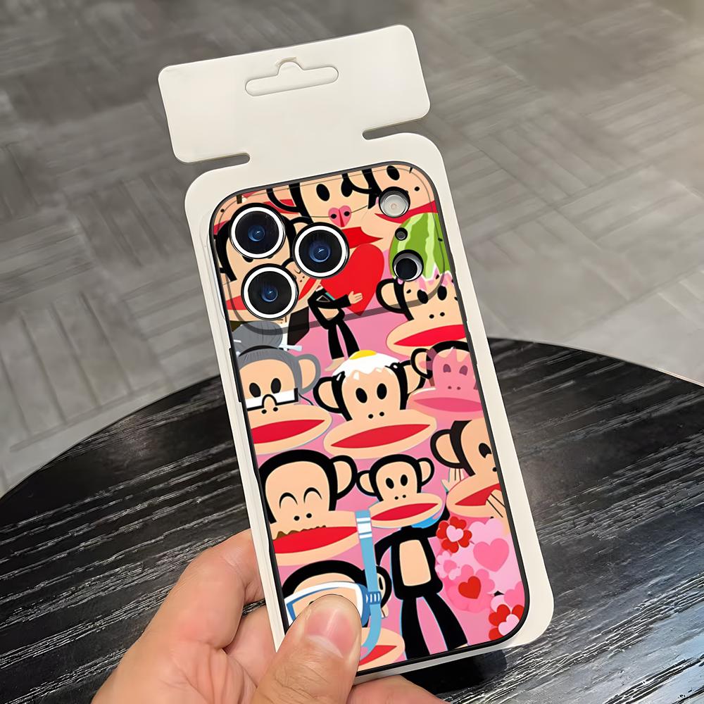 P-Paul F-Frank Phone Case For IPhone 17 Air 16 E Pro Max 15 14 13 Mini 12 Pro 11 Max Plus Black Soft Shell