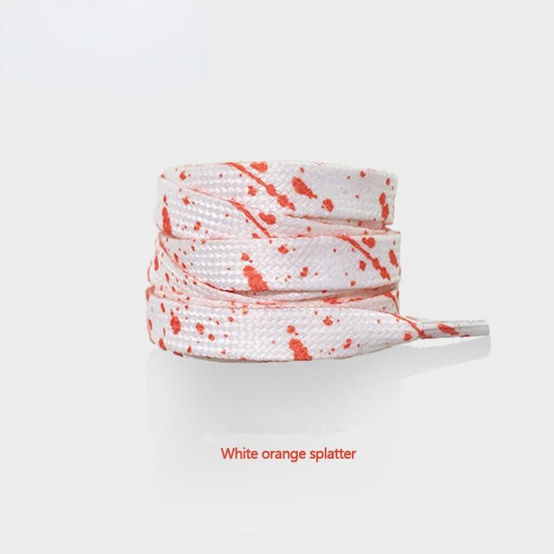 NO.8 красочные всплеск чернил AF1 шнурки женские позолоченные мужские красные черные спортивные повседневные баскетбольные кроссовки с ручной росписью шнурки 100/120/140/160