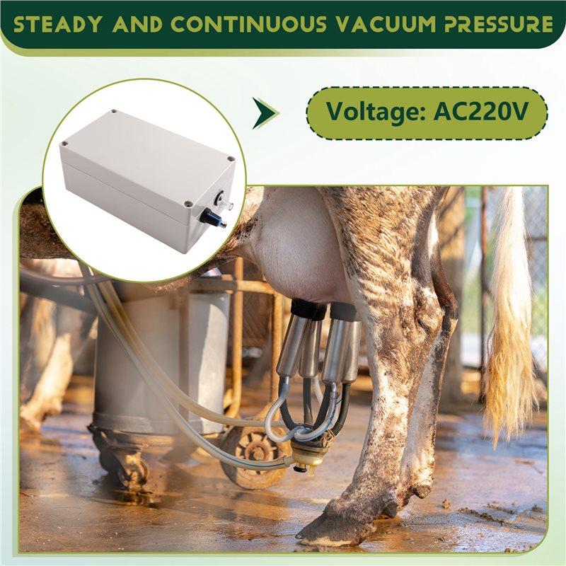 A25F-12V Electric Pump Milking Machine Accessories Vacuum Pump Not Include Bucket For Donkey Sheep Cow Horse EU Plug