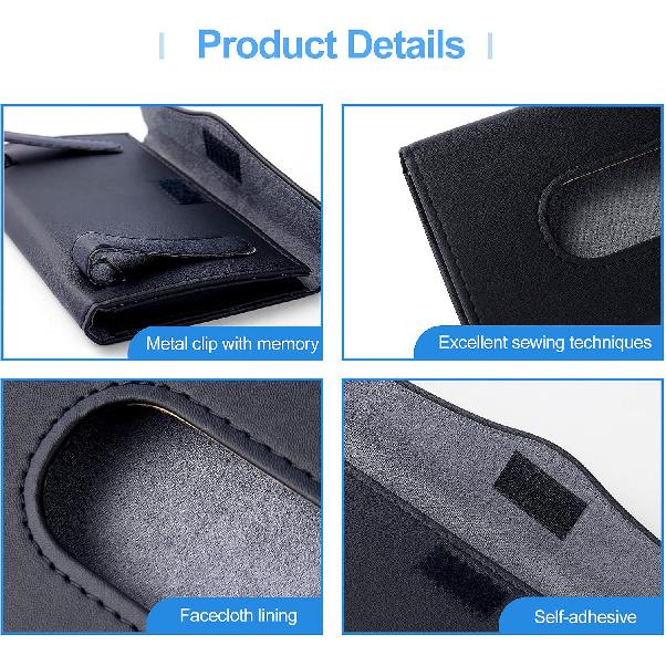 Car Tissue Holder, Upgraded Version Hanging Tissue Holder In Car, Premium PU Leather Car Napkin Holder For Universal Auto, Easy Use (Black)