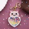 Crystal Resin Animal Molds Adorable Shaker Pendants Silicone Moulds with Cute   Bear and Heart Shape