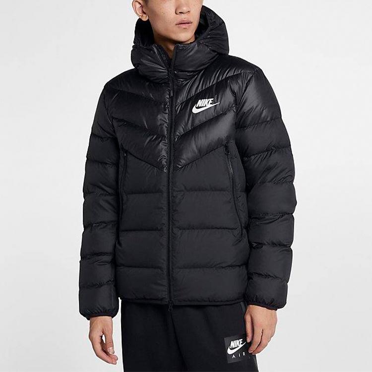 Nike Nsw Windrunner Down Fill с капюшоном, мужская куртка-пуховик, черная 928834-010