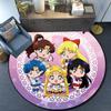 Милый Сейлор Мун, водонепроницаемый и нескользящий круглый милый напольный коврик, круглые коврики для гостиной, детский стул, палатка, игровые ковры