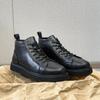 Fashion Luxury Brand Mens Genuine Leather Shoes Fashion Handmade High Top Casual Men Boots Korean Dress Shoes Designer Formal Shoes 2024