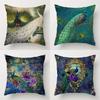 Peacocks Showcasing Majestic FeathersSuitable for Sofa Car Bedroom Decorative Cushion Cover Pillow Cover
