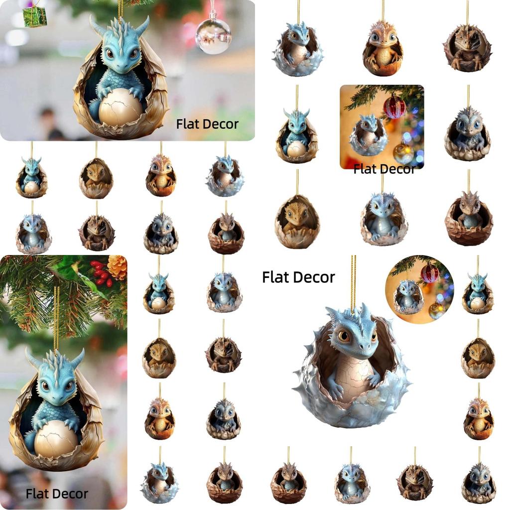 New Christmas Dragon Egg Car Ornament Cartoon Style Acrylic/glass Material Interior Decoration