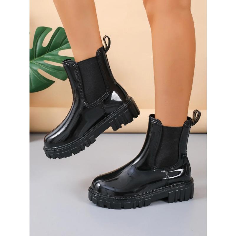 Designer Shoes for Women New High Quality Silver Women's Boots Waterproof Non-slip Thick Sole Chelsea Boots Botas De Mujer