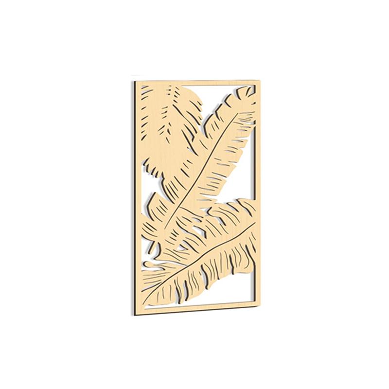 1PC 3D Wooden Palm Leaf Wall Decor Tropical Wall Decor Vintage Wooden Leaf Plant Minimalist