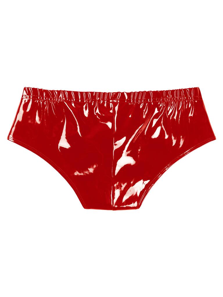 Мужские плавки-бикини с низкой посадкой, плавки с металлическим блеском, трусики с мешочком, нижнее белье, шорты