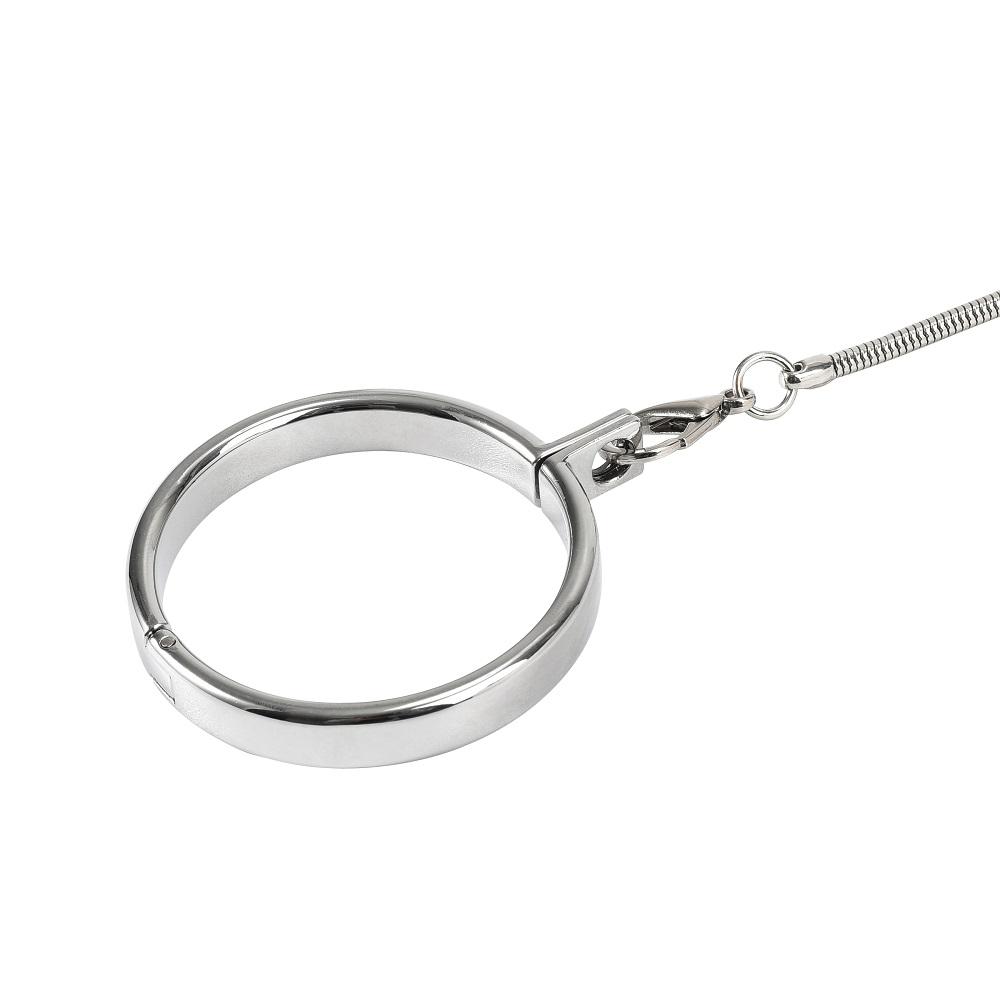 Мужской шарик, носилки для мошонки, металлический замок для пениса, кольцо для члена, цепочка SM, ограничение бондажа, задержка эякуляции, БДСМ, секс-игрушка для мужчин