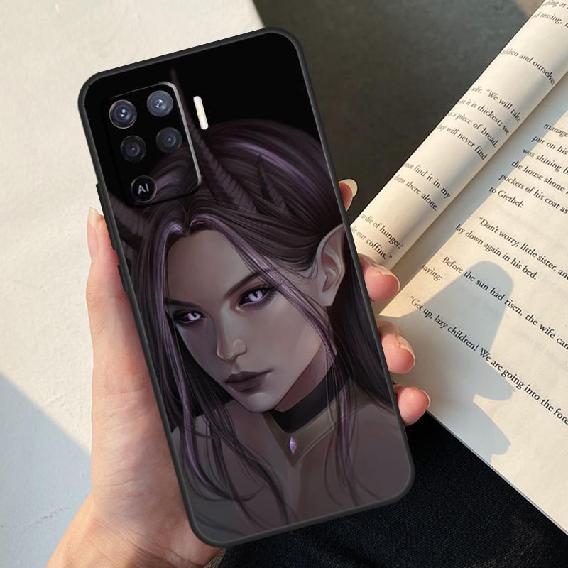 Чехол 'Женщина-дьявол' для Oppo A58 A98 A78 A18 A38 A60 A80 A40 A77 A57 A17 A74 A54 A94 A96 A76 A16 A15 A5 Pro