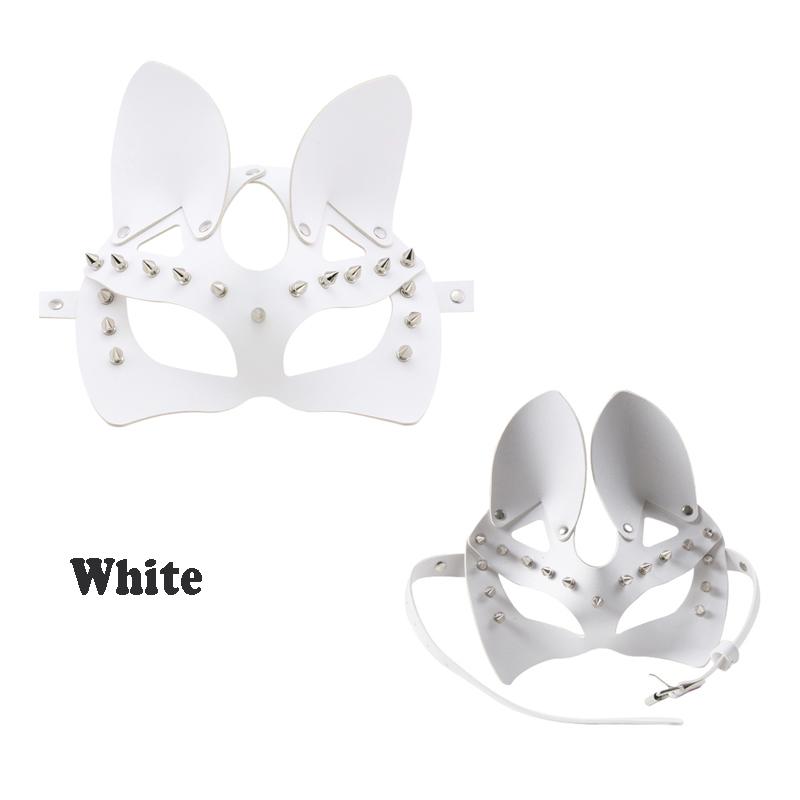 3-цветная сексуальная кожаная маска кошки для женщин и девочек, вечеринка, БДСМ, фетиш, маска для кошек с черными глазами