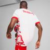 Puma Домашняя футболка Red Bull Salzburg Series Fashion Логотип Короткий рукав Влагоотводящая Футбольная майка Мужская Белый 776429-01