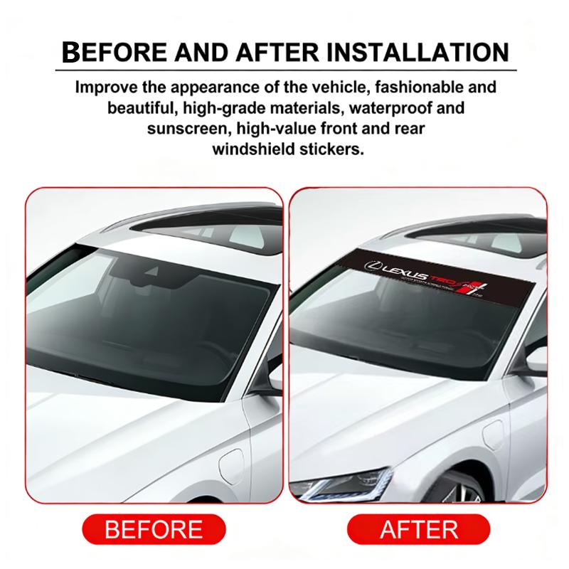 cssvbn1 Car Front Rear Windshield Decoration Sticker For Lexus F SPORT ES RX NX LS UX LM LX GX LC RZ IS CT GS RC HS IS300h NX300h RX400h