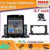 9.7" Vertical Style Tesla Screen Android Car Radio For Toyota Highlander 2014-2018 GPS Navigation Multimedia Player Carplay