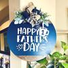 2d Flat 20*20cm, Happy Father's Day Front Door Decor, Father's Day Door Sign, Front Door Hanger, Welcome Door Wreath, Happy Father's Day, Gift for Dad