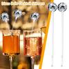 12 Pcs Disco Ball Drink Stirrers Plastic Swizzle Sticks for Coffee Cocktails Mirror Ball Cocktail Stir Sticks Home Bar Use