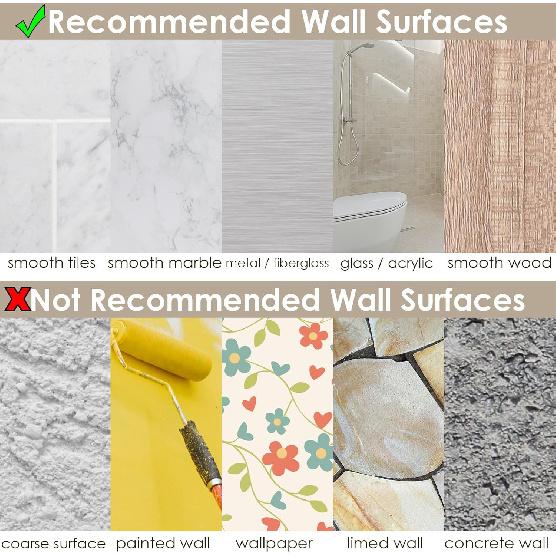 Shower Caddy Adhesive Replacement Stickers, Shower Organizer Adhesive Replacement, Assorted Wire Hook 10 Pack