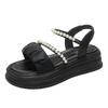 2024 Summer New Platform Pearl Women's Roman Shoes Fashion Versatile Hollow Women's Sandals Fashion Beach Shoes