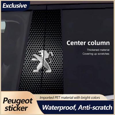 2Pcs Car Center Pillar Sticker Auto B Pillars Protective Film For 2008 208 308 508 4008 408 3008 307 207 107 607 106 406