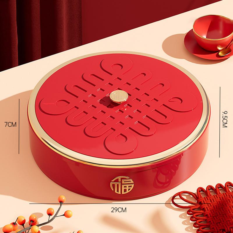 Пищевой журнальный столик для гостиной, поднос для фруктов, герметичный, многослойный, с разделением, семена дыни, арахисовая закуска, коробка для фруктов