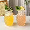 480 ML Pineapple Shaped Glass Cup Transparent Coffee Mug Bar Supplies Cold Drink Cup  Home