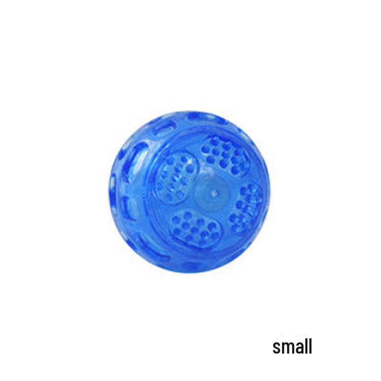 Игрушка для собак из термопластичной резины, устойчивая к укусам: Интерактивный мяч для прорезывания зубов со звуком для чистки зубов