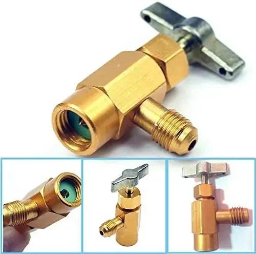 Адаптер с резьбой 1/4 R-134a для дозирования хладагента, открывалка для бутылок, клапан 60*35 мм, автомобильный кондиционер, автомобильные аксессуары