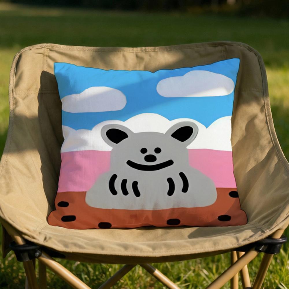 Handdrawn Floral Illustration Cushion Cover Soft Reversible Durable Pillow Use for Home Car Daily Comfort