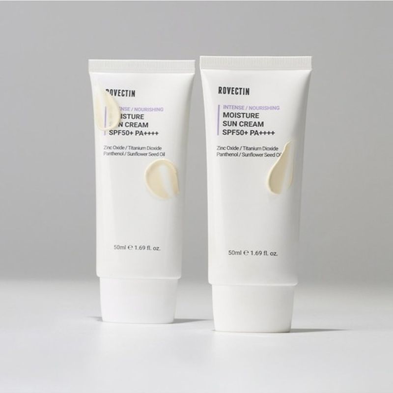 ROVECTIN Интенсивно увлажняющий солнцезащитный крем SPF50+ PA++++ 50 мл (Минеральный солнцезащитный крем)