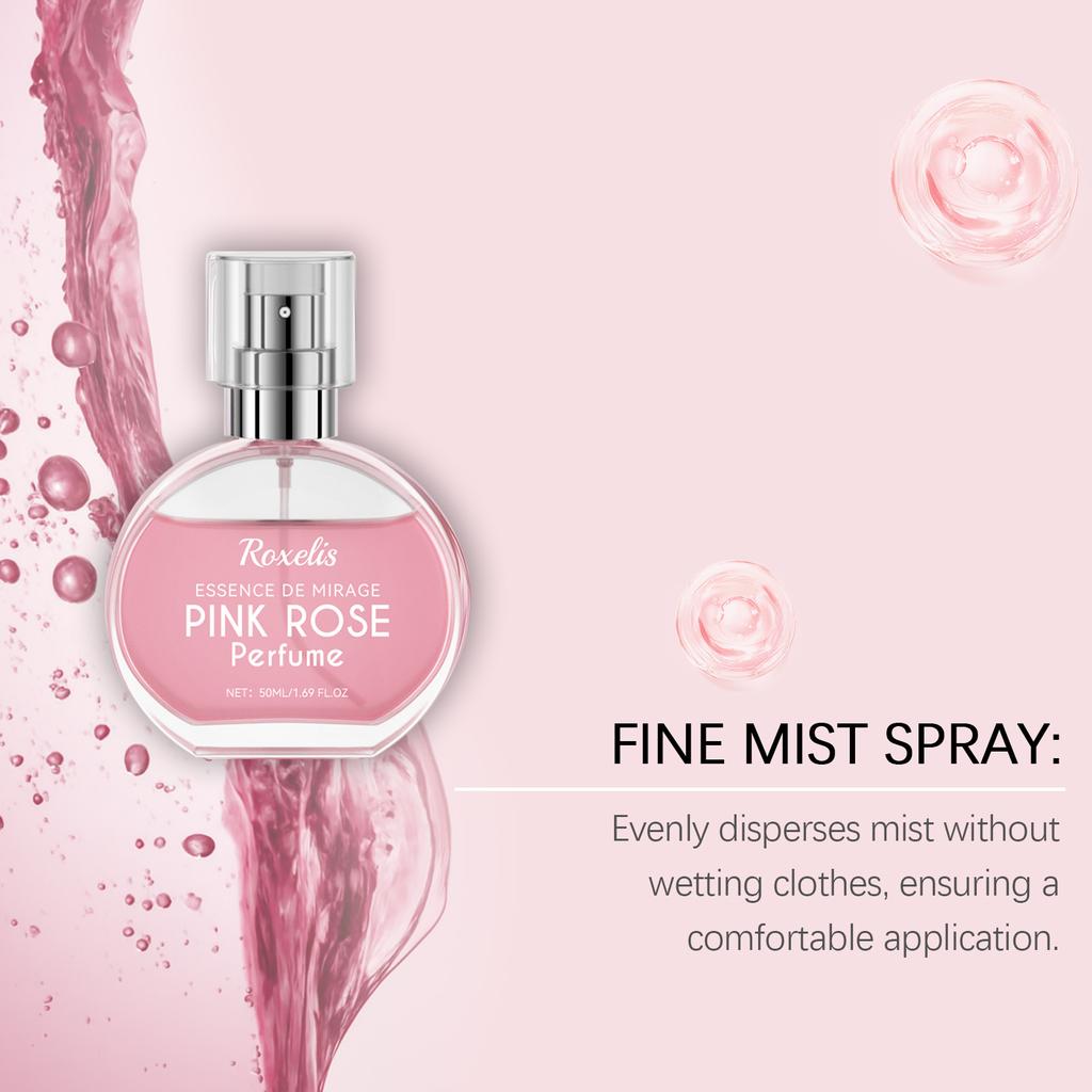 Christmas Pink Rose Floral Perfume Gentle Long Lasting Portable Fragrance Spray For Daily Casual Use