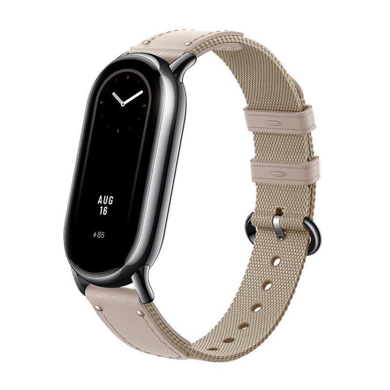 Ремешок для браслета Xiaomi Mi Band 8, модный кожаный сменный браслет Miband 8, NFC, нейлоновый браслет Mi Band 8