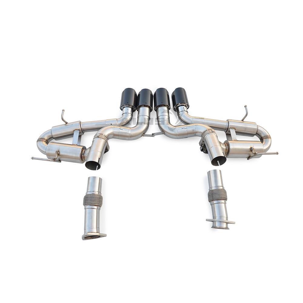 Dual Muffler Exhaust Tailpipe with Valve for 2019-2023 Chevrolet Corvette C8 Z06