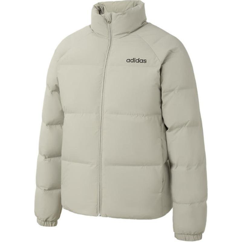 adidas Уличная модная теплая короткая пуховая куртка унисекс, цвет матча-зеленый JL9583