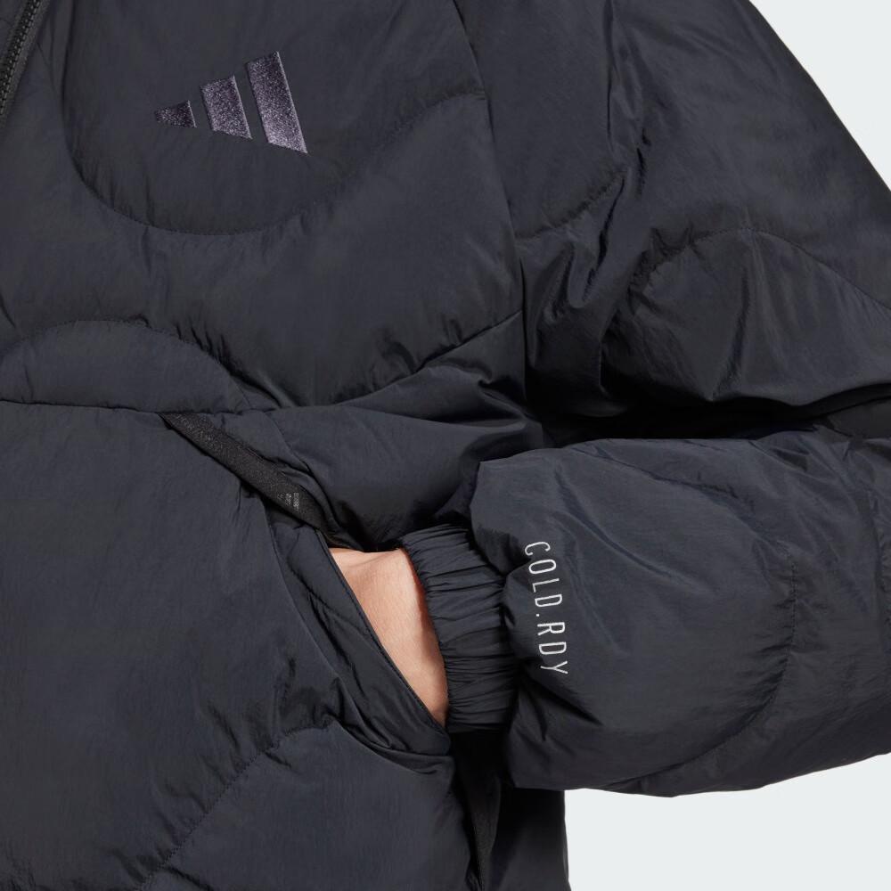 adidas Спортивная пуховая куртка унисекс черная JG5926
