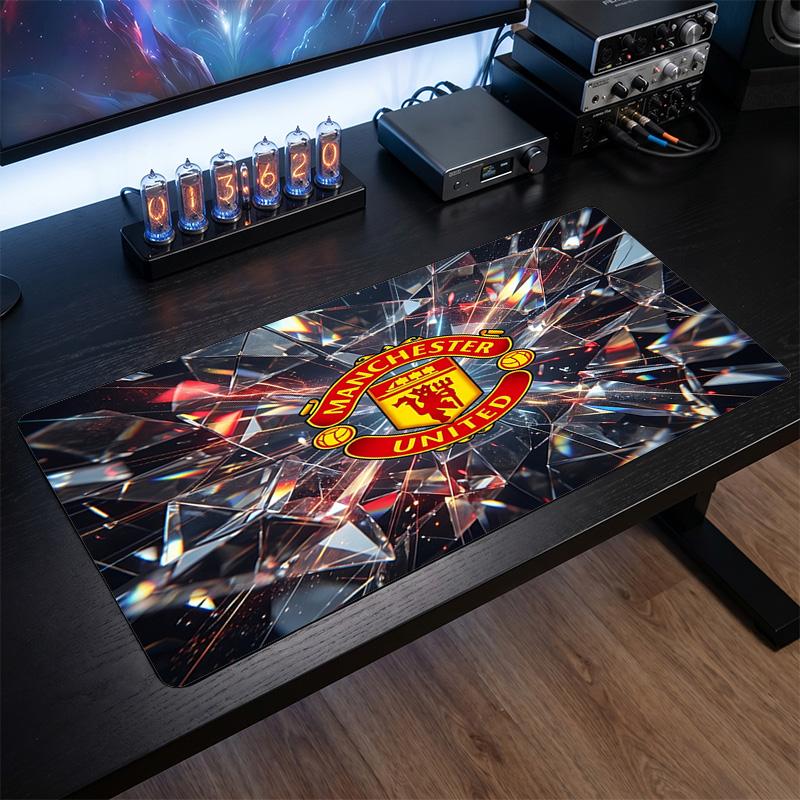 Большой игровой коврик для мыши Manchester United, нескользящий, мягкая резина, для офисного стола, ноутбука, компьютера, Декор