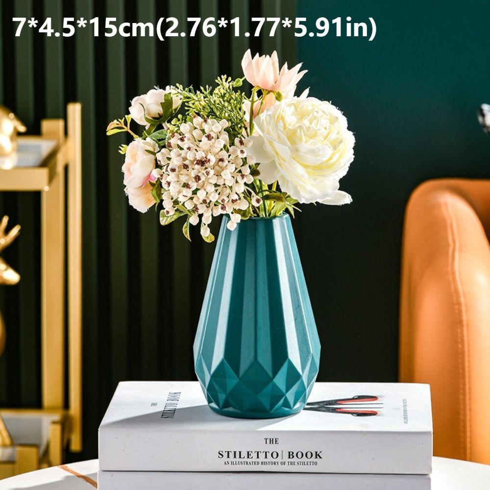 Creative Nordic Flower Vase Durable Flower Bottle Ins Plastic Flower Pot Home Decoration