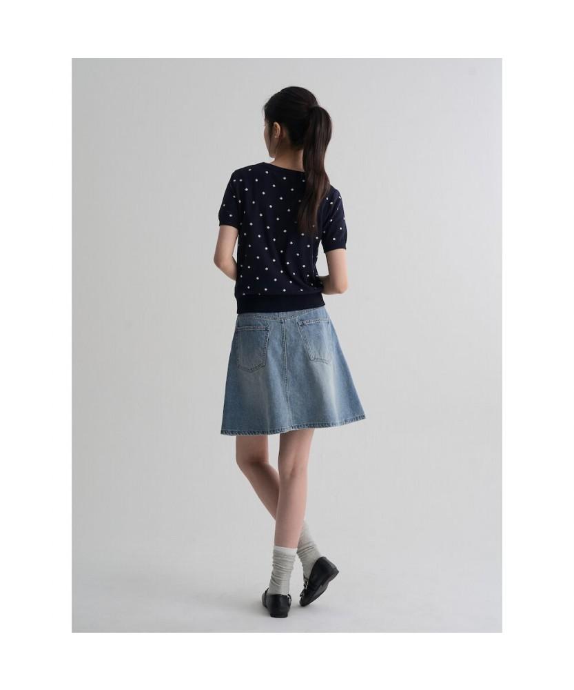 8SECONDS Dot Short Sleeve Pullover Navy