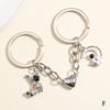 Metal Spaceman Heart Magnetic Button Key Ring Bag Ornament Pendant Key Chains