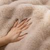 Velvet Hem Decor Thicken Imitation Rabbit Fur Plush Sofa Slipcover Non-slip Sofa Towel Couch Cushion Cover for Living Room