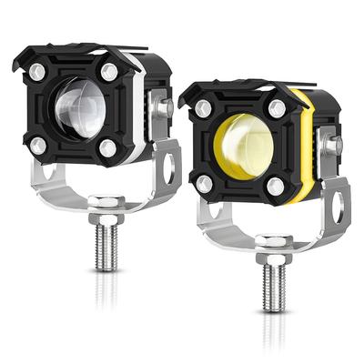 Светодиодные фары дальнего света для мотоциклов, 60W 6000LM 6000K3000K Супер яркие желтые белые прожекторы