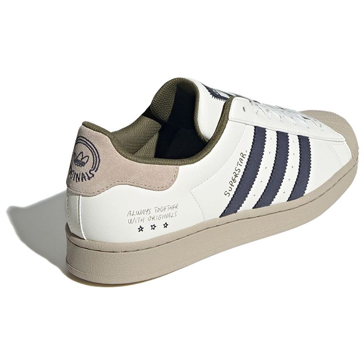 Yu Nagaba x adidas Superstar Always Together Унисекс Кроссовки Кремовый Молочный Белый Темно-Синий IG3852