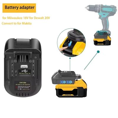 Адаптер-преобразователь аккумулятора Для Milwaukee 18V 20V Li-ion аккумулятора Адаптер для электроинструмента Преобразовательный инструмент