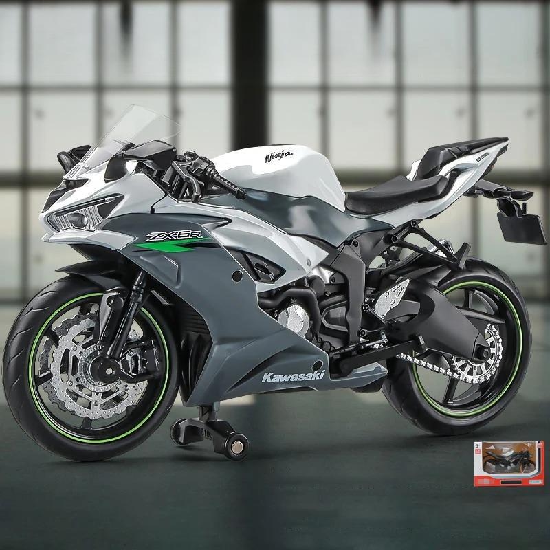 1/12 Kawasaki 600cc Niaja ZX6R Alloy Motorcycle Model Simulation Diecast Metal Street Motorcycle Model Children Toy Gift