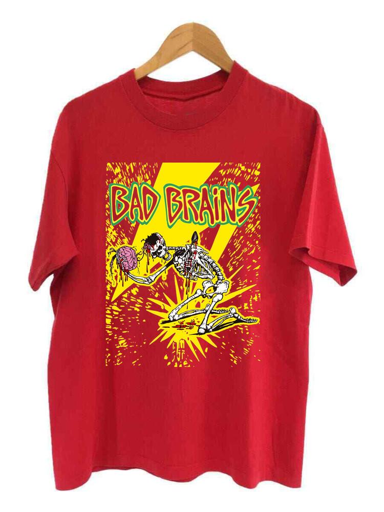 Редкая футболка Bad Brains Skeleton Collection Все размеры Унисекс Футболка Унисекс Футболка
