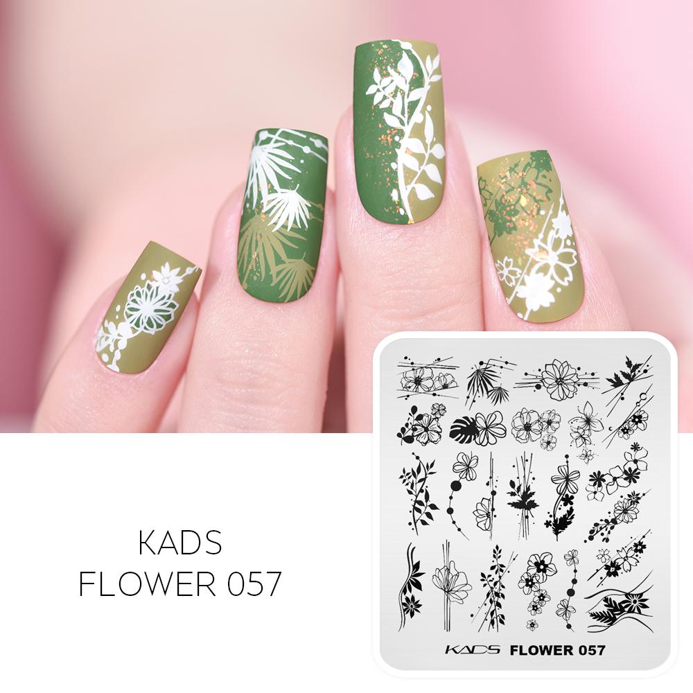 kads 53 Flower Series Nail Stamping Plates DIY Manicure Stamping Plate for Nail Art Template Nail Art Stamp Plates