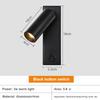 3103 Bedside Wall Lamp 350-Degree Rotatable Wall Sconce Reading Light with Switch, 3W Warm Light - Black