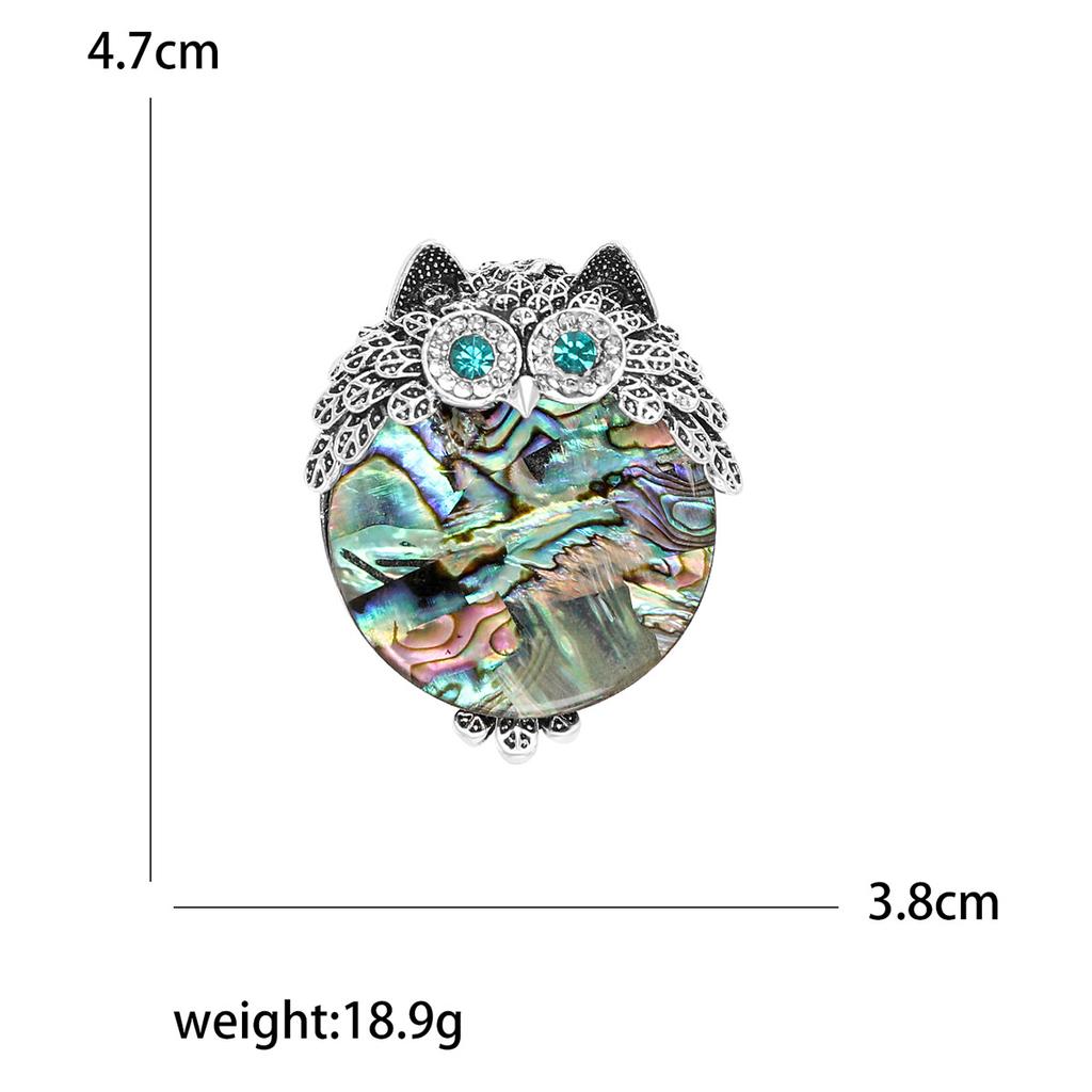 Брошь из ракушки «Сова» в виде ушка, аксессуары для костюма, булавки, модный воротник «Темперамент»