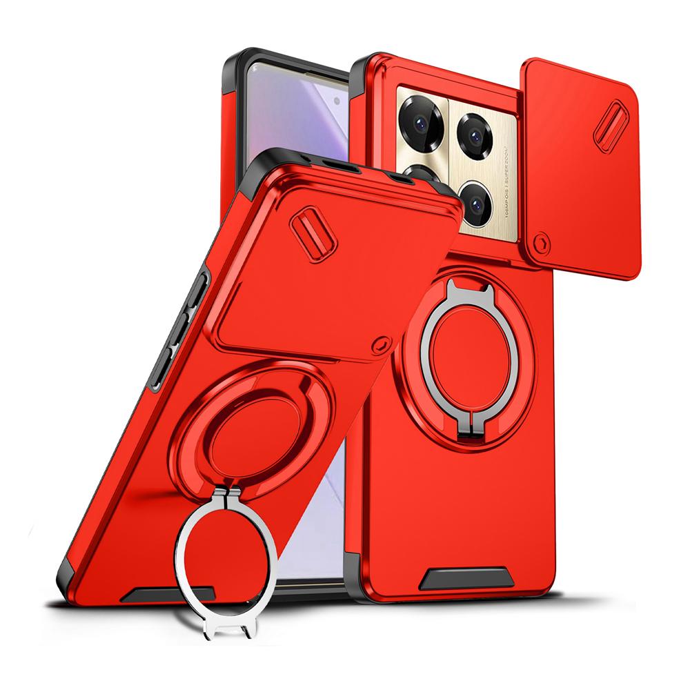 KEYSION 360° Чехол-подставка для телефона для Infinix Note 40 Pro 4G 40 Pro+ 5G Слайд-защита камеры Магнитная противоударная задняя крышка