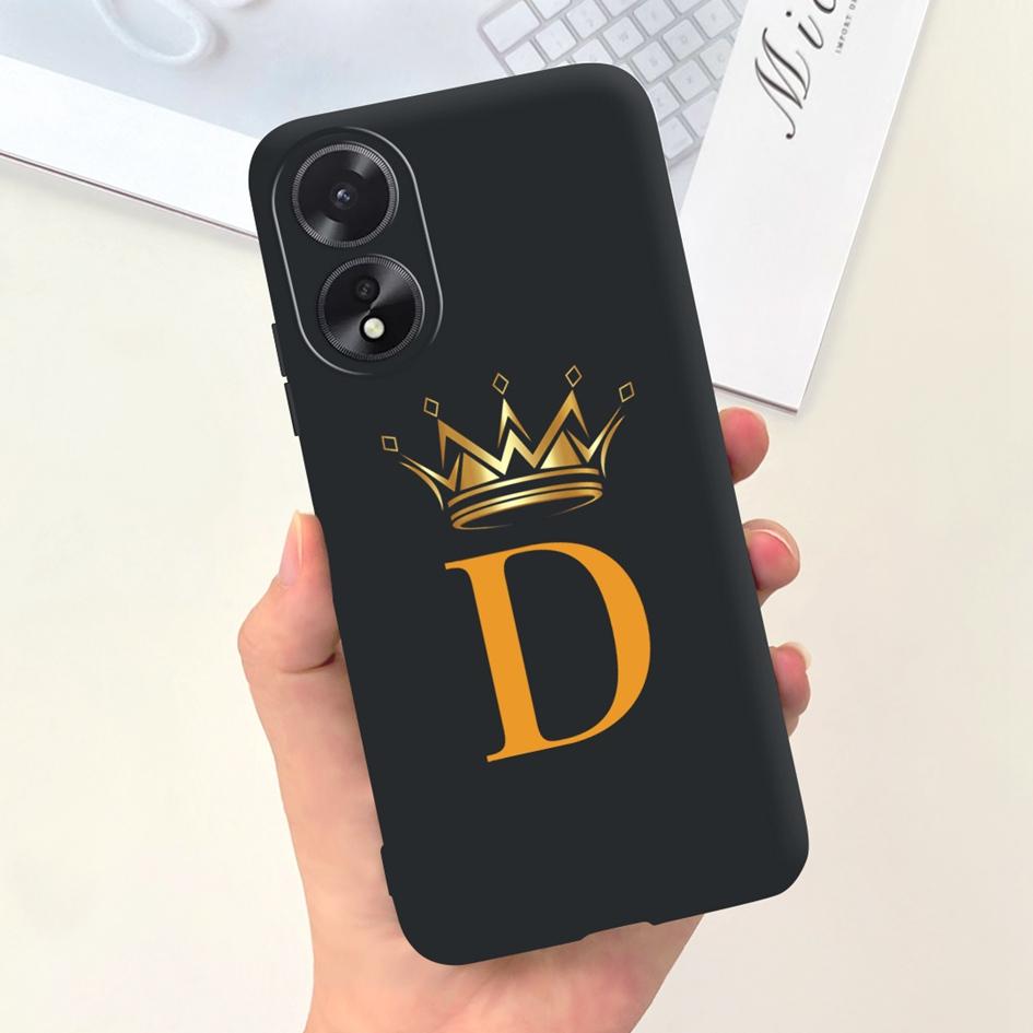 Чехол для OPPO A38 4G Милая Корона Буквы Ударопрочный Силиконовый Мягкий Задний Чехол для Телефона Для OPPO A18 Funda OPPOA38 A 38 CPH2579 Бампер